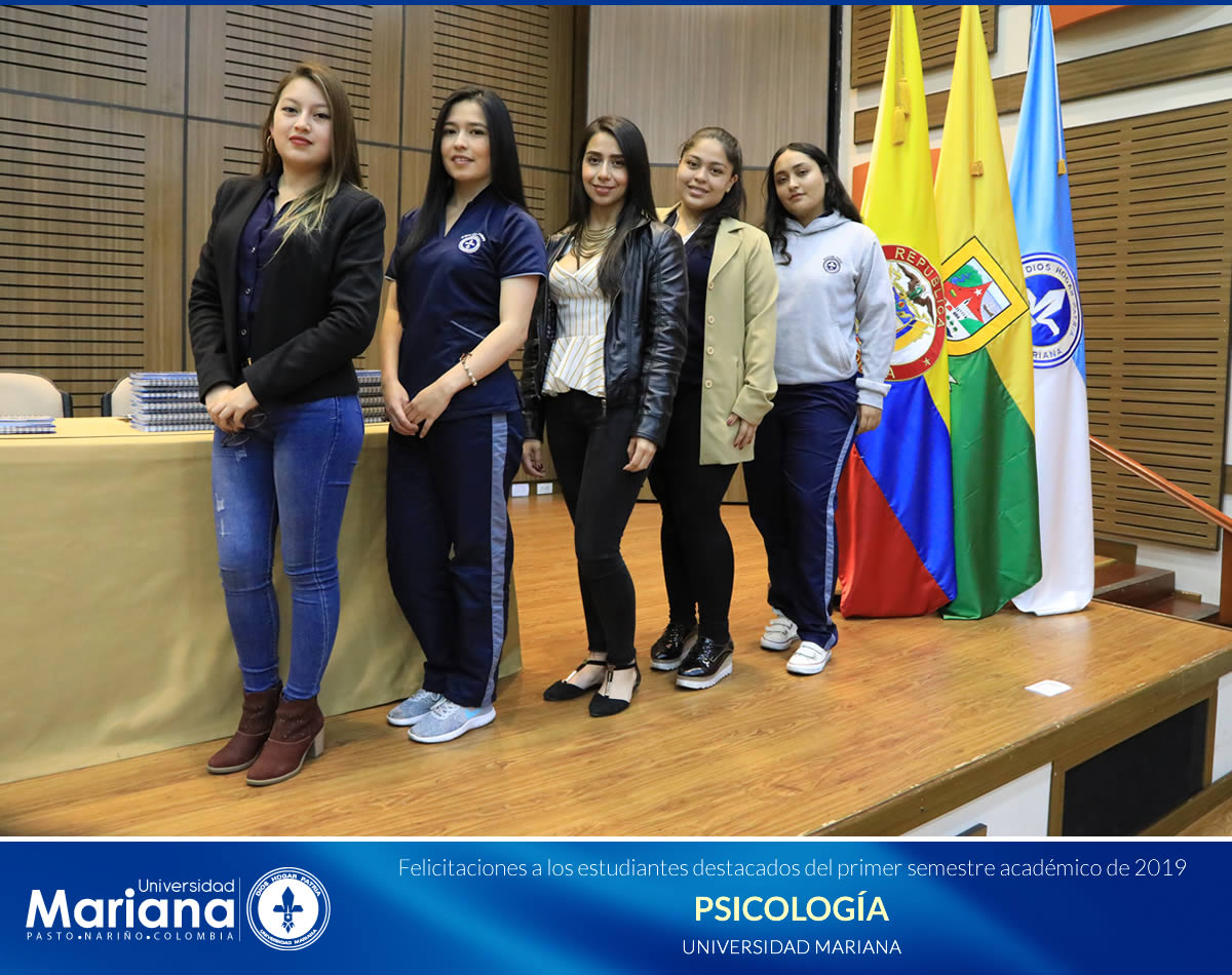 RECONOCIMIENTO ACADÉMICO A ESTUDIANTES DESTACADOS DE LA UNIVERSIDAD MARIANA - PRIMER SEMESTRE DE 2019